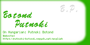 botond putnoki business card